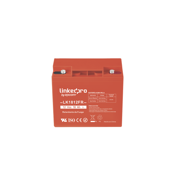 LINKEDPRO BY EPCOM LK1812FR LK1812FR Batería 12 Vcc / 18 Ah / UL / Tecnología AGM-VRL