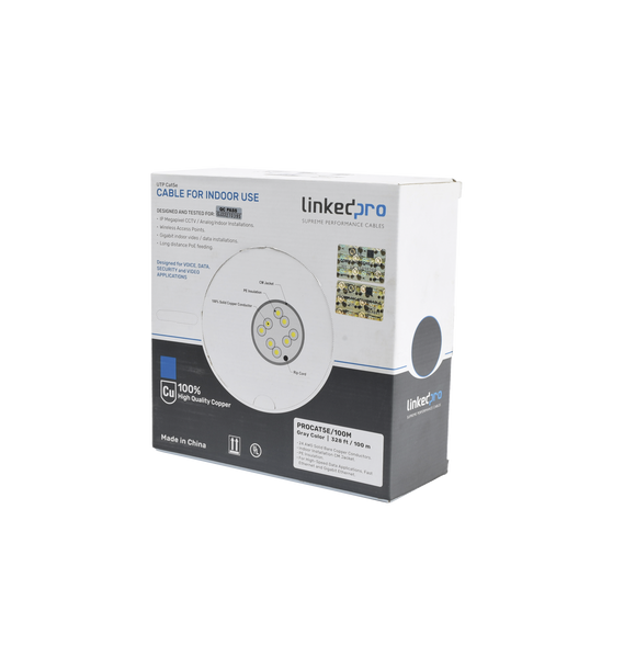 LINKEDPRO BY EPCOM PROCAT5E100M PRO-CAT-5E/100M Cable Cat5e de alto rendimiento con c
