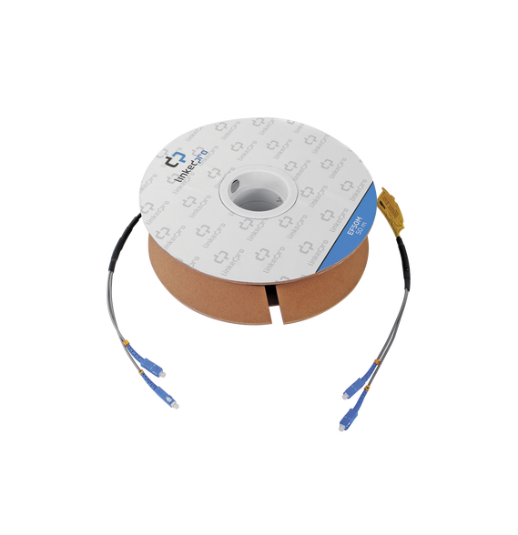 LINKEDPRO BY EPCOM EF50M EF-50M Carrete de Fibra Óptica Monomodo con conectores SC-SC