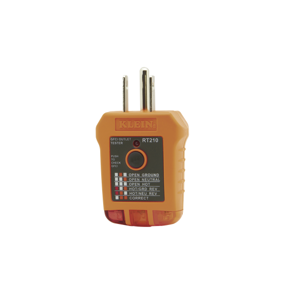 KLEIN TOOLS RT210 RT-210 Probador de Tomacorrientes Estándar y Tomacorrientes con Int