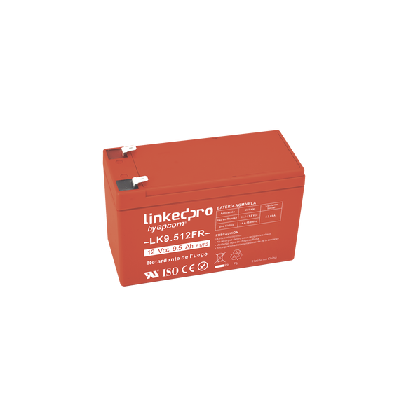 LINKEDPRO BY EPCOM LK9512FR LK9.512FR Batería 12 Vcc / 9.5 Ah / UL / Tecnología AGM-V