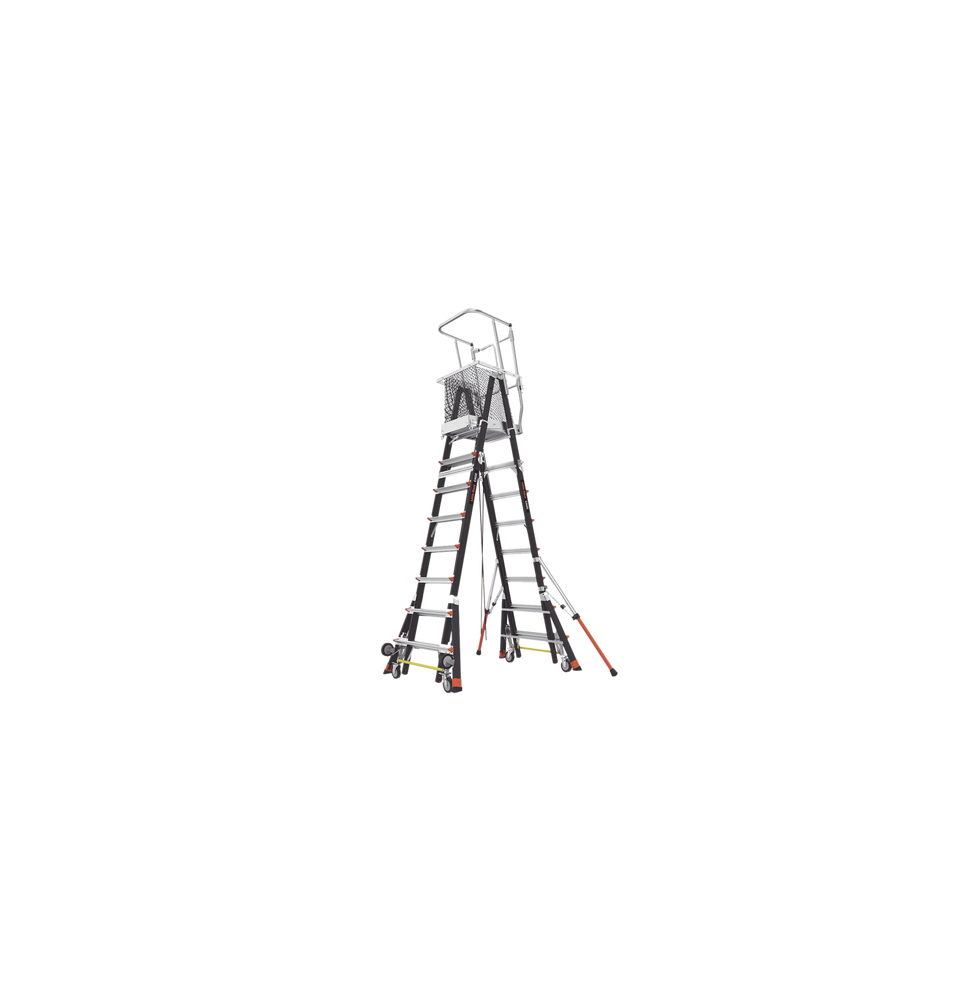 Little Giant Ladder Systems CAGE8FT CAGE-8-FT Escalera de Fibra de Vidrio con Jaula y Little Giant Ladder Systems CAGE8FT CAGE-8-FT Escalera de Fibra de Vidrio con Jaula y