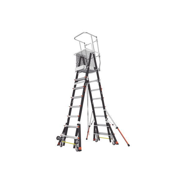 Little Giant Ladder Systems CAGE8FT CAGE-8-FT Escalera de Fibra de Vidrio con Jaula y