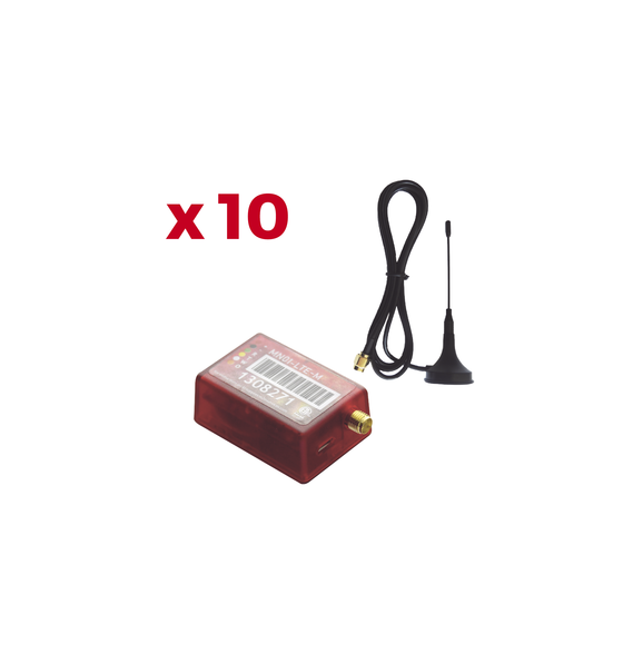 M2M SERVICES KIT10MN01 KIT10MN01 KIt de 10 Comunicadores de Alarma MN01LTEM con Anten