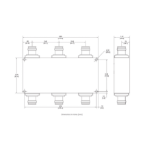 MICROLAB CM80KE CM-80KE Combinador hibrido 3x3 617-2700 150W -161dBc 4.3-10 IP68