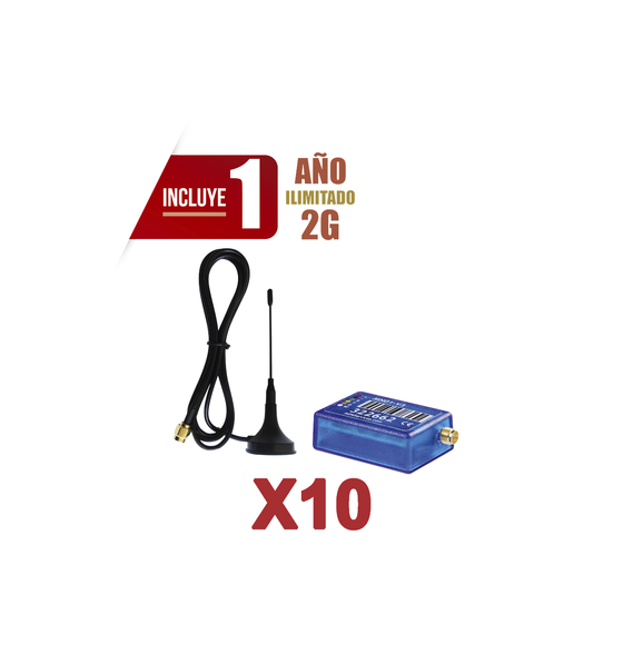 M2M SERVICES KIT10MINI012G KIT10MINI012G KIt de 10 Comunicadores de Alarma MINI012G c