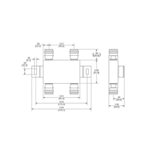 MICROLAB CA141E CA-141E Acoplador hibrido 2x2 617-5925MHz 100W -161dBc 4.3 -10 IP67