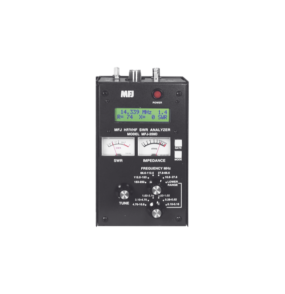MFJ MFJ259D MFJ-259D Analizador de Antena en rango de 0.53 a 230 MHz con analizador d
