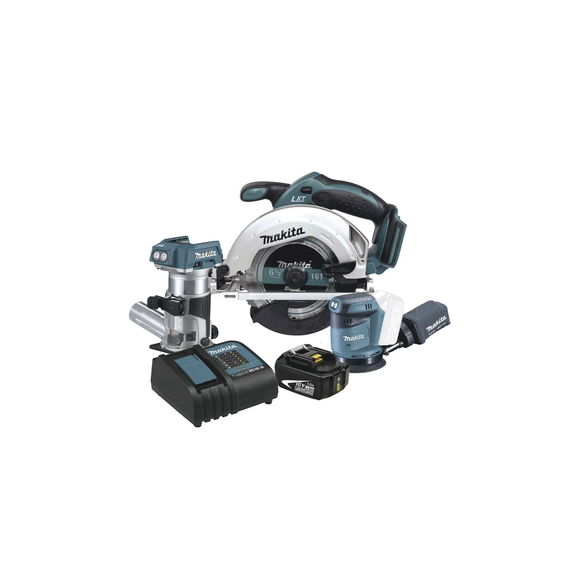 MAKITA DLX3165ST DLX3165ST Kit Inalámbrico De Carpintería Sierra Circular + Router In