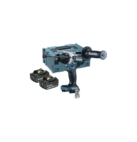 MAKITA DHP486RTJ DHP-486-RTJ Taladro combinado BL 18 V LXT 5.0 Ah 130 Nm. Incluye 2 b