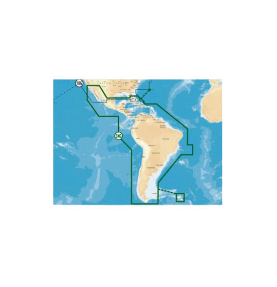 NAVIONICS 00011387001 000-11387-001 Mapas Navionics Gold XL9 3XG del Caribe Centro y
