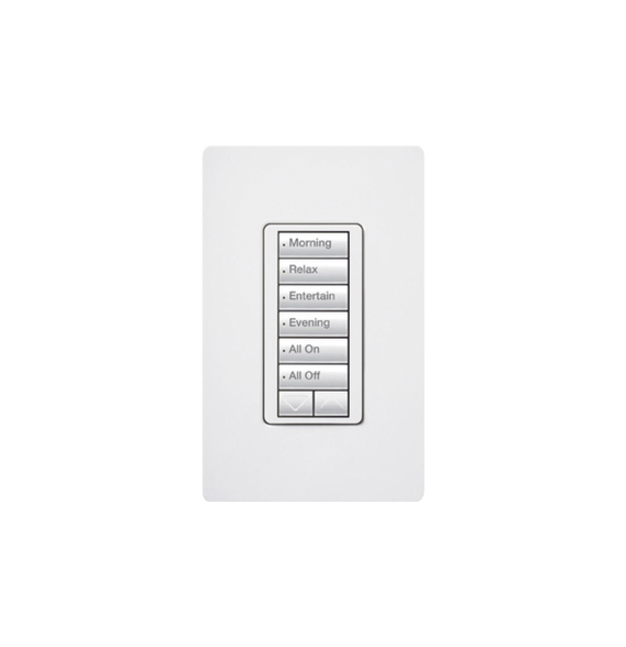 LUTRON ELECTRONICS RRDHN6BRLWH RRDHN6BRLWH (RadioRA2) Teclado Seetouch Hibrido 6 boto