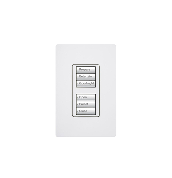 LUTRON ELECTRONICS RRDW3BDWH RRDW3BDWH Botonera con 6 botones 3 para switch on/off y