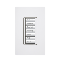 LUTRON ELECTRONICS RRDW7BWH RRDW7BWH (RadioRA2) Teclado seetouch 7 botones programe e