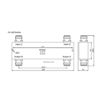 MICROLAB CA16E CA-16E Acoplador hibrido 2x2 350-2700MHz 200W -161dBc 4.3 -10 IP65