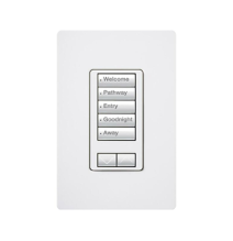 LUTRON ELECTRONICS RRDW5BRLWH RRDW5BRLWH (RadioRA2) Teclado seetouch 5 botones 2 boto