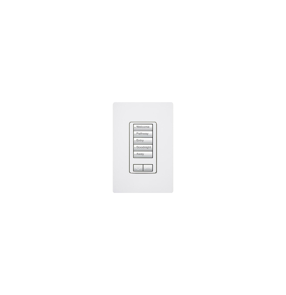 LUTRON ELECTRONICS RRDW5BRLWH RRDW5BRLWH (RadioRA2) Teclado seetouch 5 botones 2 boto