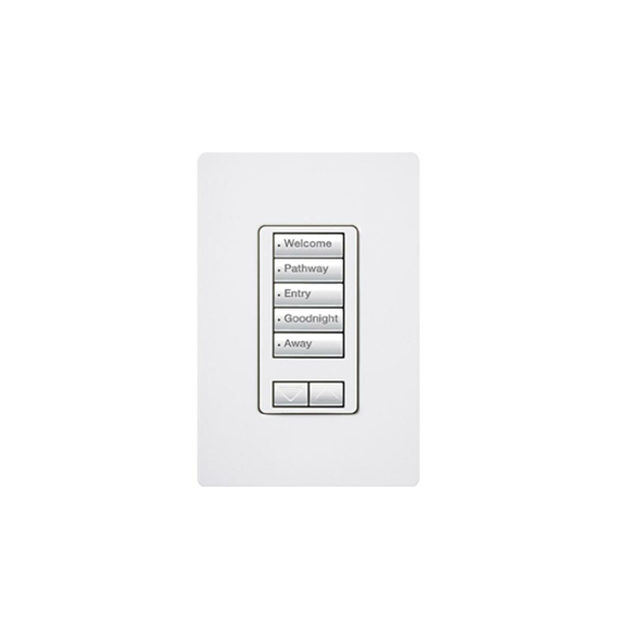 LUTRON ELECTRONICS RRDW5BRLWH RRDW5BRLWH (RadioRA2) Teclado seetouch 5 botones 2 boto