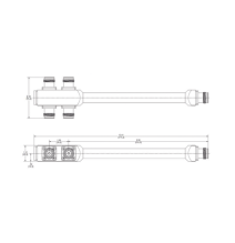 MICROLAB D483FE D4-83FE DIVISOR REACTIVO DE 4 VIAS 575-5925MHz 300W -161dBc 1.3-10 IP