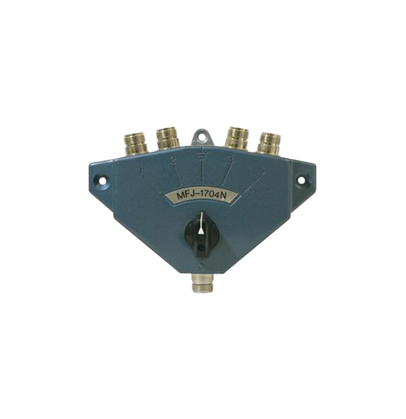 MFJ MFJ1704N MFJ-1704-N Switch Coaxial de Servicio Pesado para 4 Antenas N Hembras