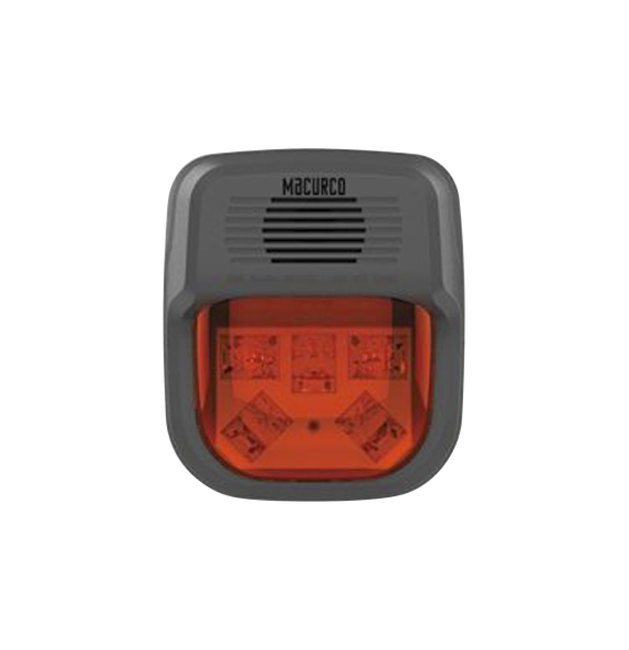 MACURCO - AERIONICS HSRHORN HS-R-HORN Sirena Estrobo Rojo Para Paneles y Detectores M
