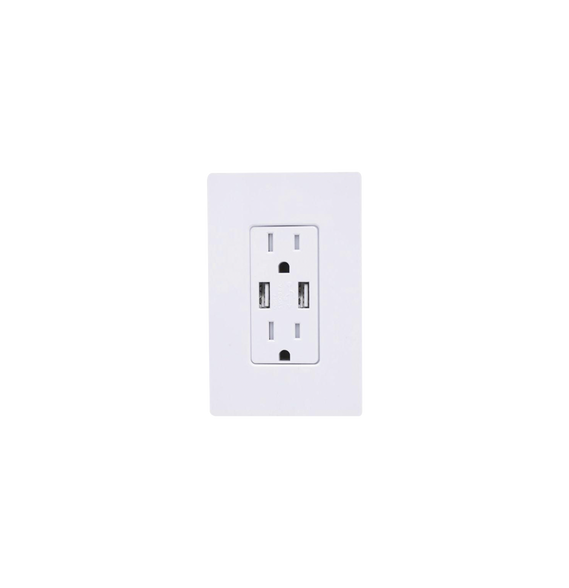 LUTRON ELECTRONICS LTRF15UBTRCWH LTRF15UBTRCWH TOMACORRIENTE CON USB DUPLEX 15A