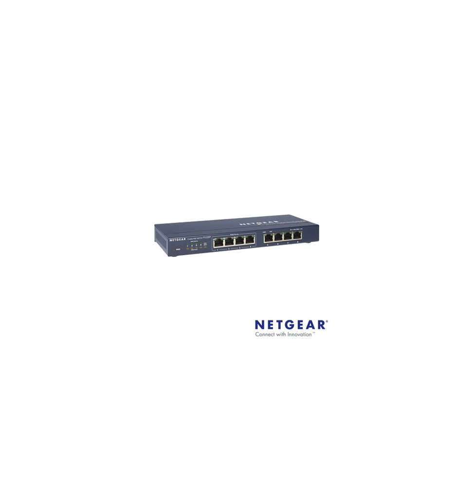 NETGEAR FS108P FS-108P Switch de 8 puertos PoE (Power Over Ethernet).