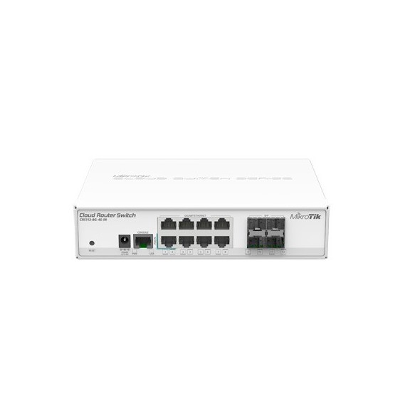 MIKROTIK CRS1128G4SIN CRS112-8G-4S-IN Cloud Switch Router 8 Puertos Gigabit Ethernet