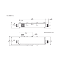 MICROLAB CC08E CC-08E Acoplador direccional 8dB 575-2700MHz 300W - 161 dBc 4.3 - 10 I