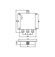 MICROLAB D372FE D3-72FE DIVISOR WILKINSON DE 3 VIAS 694-2700MHz 50W -154dBc 4.3-10