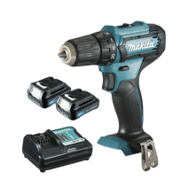 MAKITA DF333DWYE DF3-33D-WYE Atornillador broquero cambio rápido 3/8?. 2 baterías 12v