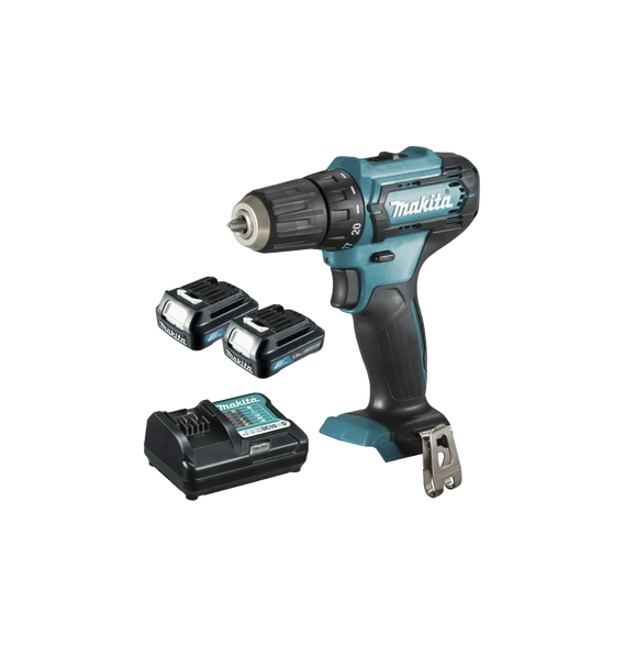 MAKITA DF333DWYE DF3-33D-WYE Atornillador broquero cambio rápido 3/8?. 2 baterías 12v
