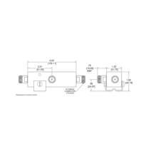 MICROLAB DN74FE DN-74FE SEPARADOR 10dB (10:1) Tap 350-5930MHz 500W -161dBc 4.3-10 IP6