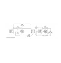 MICROLAB DN94FE DN-94FE SEPARADOR 15dB (30:1) Tap 350-5930MHz 500W -161dBc 4.3-10 IP6