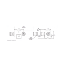 MICROLAB DN64FE DN-64FE SEPARADOR 8dB (6:1) Tap 350-5930MHz 500W -161dBc 4.3-10 IP67