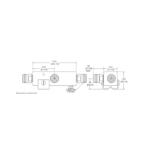 MICROLAB DN44FE DN-44FE SEPARADOR 4.8dB (3:1) Tap 350-5930MHz 500W -161dBc 4.3-10 IP6