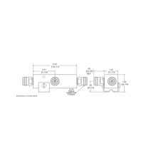 MICROLAB DN84FE DN-84FE SEPARADOR 13dB (20:1) Tap 350-5930MHz 500W -161dBc 4.3-10 IP6