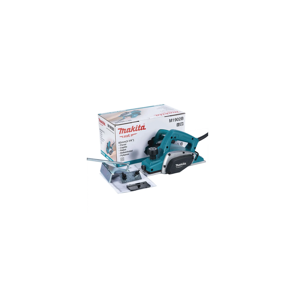 MAKITA M1902B M1902B Cepillo de 82 mm (3-1/4IN) 16000 RPM 580W incluye regla guía y p