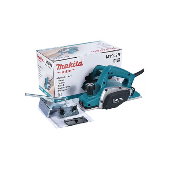 MAKITA M1902B M1902B Cepillo de 82 mm (3-1/4IN) 16000 RPM 580W incluye regla guía y p