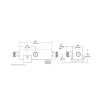 MICROLAB DN34FN DN-34FN SEPARADOR 3dB (2:1) Tap 350-5930MHz 500W -161dBc TIPO N IP67