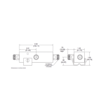 MICROLAB DN04FN DN-04FN Separador 20dB (100:1) Tap 350-5930MHz 500W -161dBc TIPO N IP