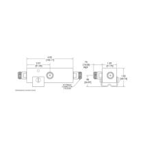 MICROLAB DN54FN DN-54FN SEPARADOR 6dB (4:1) Tap 350-5930MHz 500W -161dBc TIPO N IP67