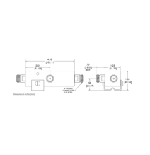 MICROLAB DN44FN DN-44FN SEPARADOR 4.8dB (3:1) Tap 350-5930MHz 500W -161dBc TIPO N IP6