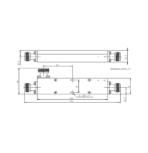 MICROLAB CK53N CK-53N Acoplador direccional 13dB 694-2700 50W tipo N