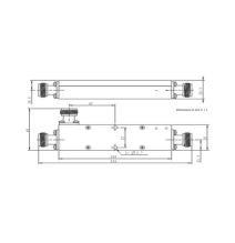 MICROLAB CK58N CK-58N Acoplador direccional 20dB 694-2700 50W tipo N