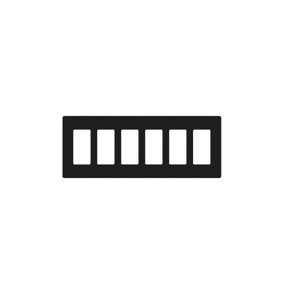 LUTRON ELECTRONICS SC6MN SC6MN Placa 6 espacios pata dimmer o apagadores Lutron