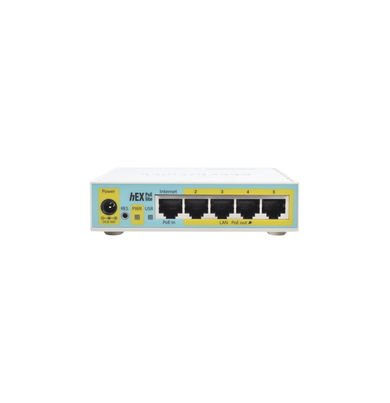 MIKROTIK RB750UPR2 RB750UPR2 (hEX PoE LITE) RouterBoard 5 Puertos Fast Ethernet 4 con