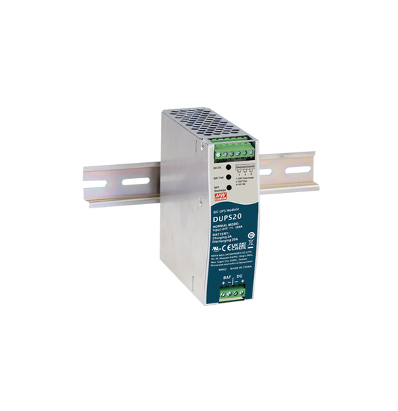 MEANWELL DUPS20 DUPS20 UPS PARA CD / 24VCD 20A / RIEL DIN / PARA BATERÍAS DE 4 A 135