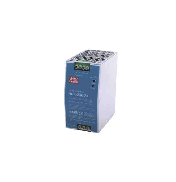 MEANWELL NDR24024 NDR24024 Fuente de Poder Industrial de 240W salida 24Vcc 10A para m