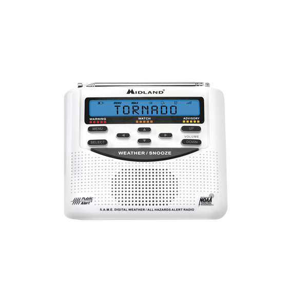 MIDLAND WR120 WR-120 Radio receptor del Sistema de Alerta Sísmica Mexicano y meteorol